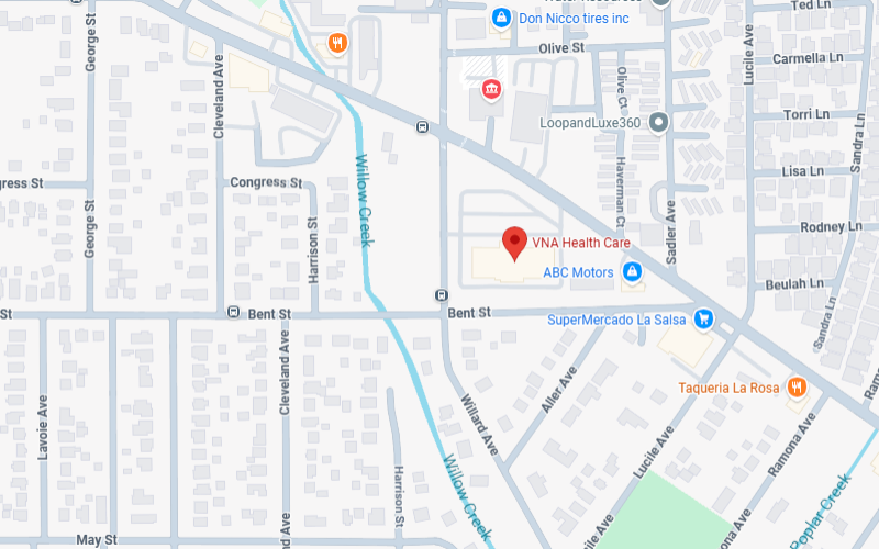 Map of Elgin, IL with VNA Health Care - Villa Street center