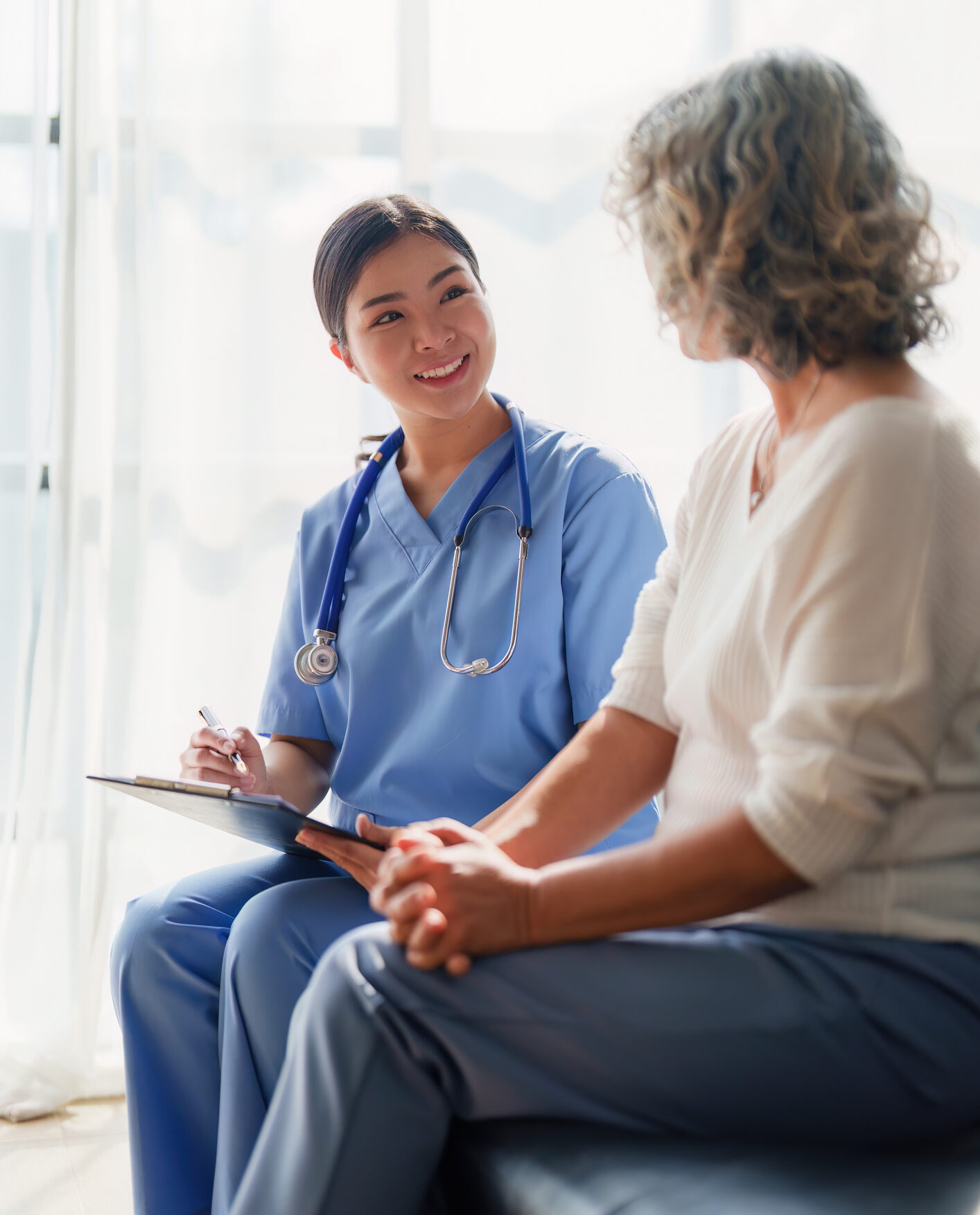 Nurse with patient